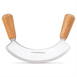 Cole & Mason Ashden Acacia Mezzaluna Hachoir Herb & Chopping Board